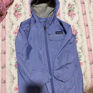 Patagonia Purple Hooded Rain Jacket